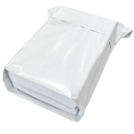 POLYJACKET® White Gusseted Flat Poly Mailers